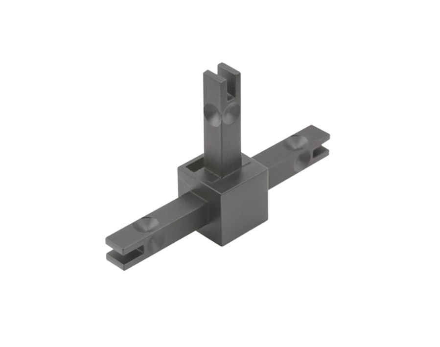 Cadro Giunto a 3 vie 2D effetto acciaio inox