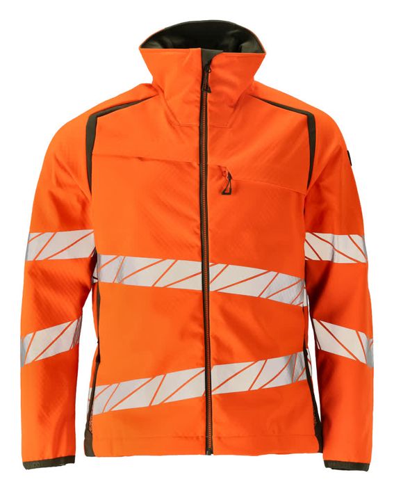 Giacca Softshell ACCELERATE SAFE hi-vis arancio/verde muschio