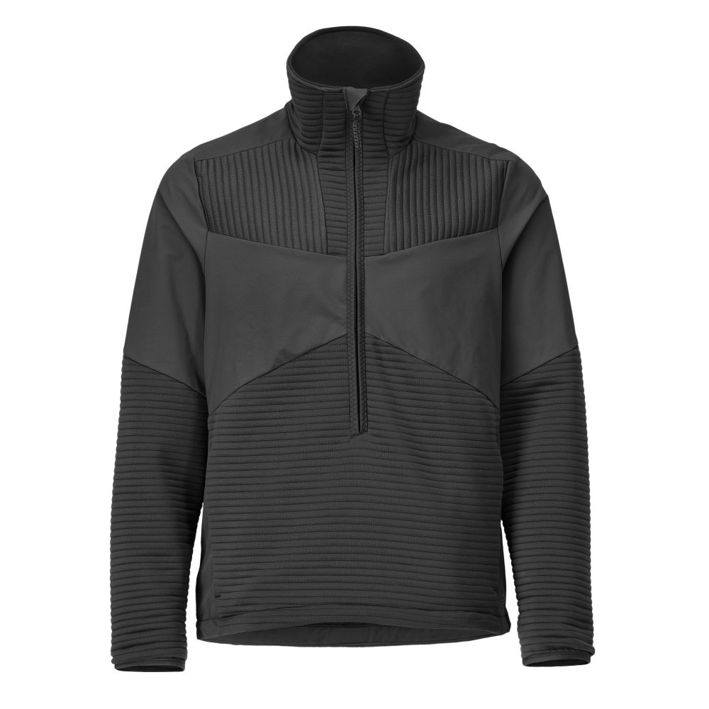 Maglione in pile con mezza cerniera e fodera CUSTOMIZED nero