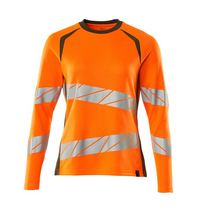 Maglietta, a maniche lunghe ACCELERATE SAFE hi-vis arancio/verde muschio