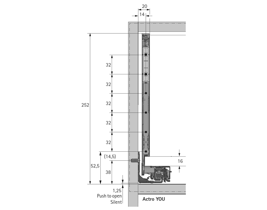 AvanTech YOU antracite - altezza 251 mm