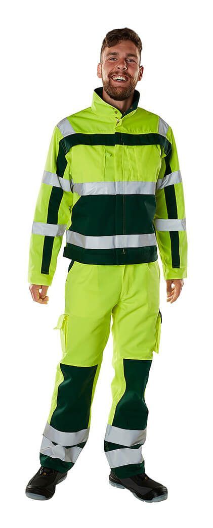 Pantaloni con tasche porta-ginocchiere SAFE COMPETE hi-vis giallo/antracite