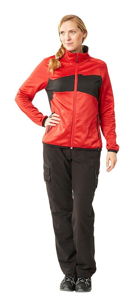 Maglione in pile con chiusura lampo ACCELERATE verde prato/verde
