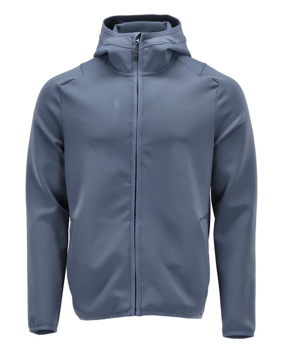 Maglione in pile con cappuccio CUSTOMIZED blu grigio