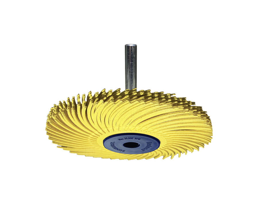 Spazzola a setole radiali PREMIUM SUNBURST (montata su albero) 