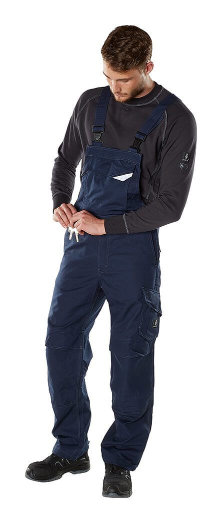 Salopette con tasche porta-ginocchiere MULTISAFE blu navy scuro
