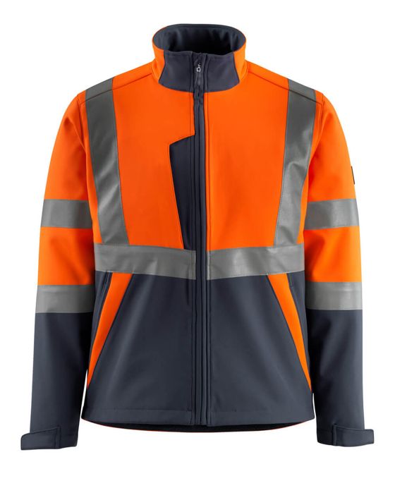 Giacca Softshell SAFE LIGHT hi-vis arancio/blu navy scuro