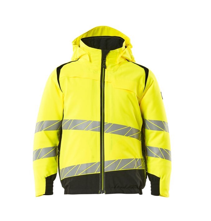 Giacca antifreddo da bambino ACCELERATE SAFE hi-vis giallo/nero
