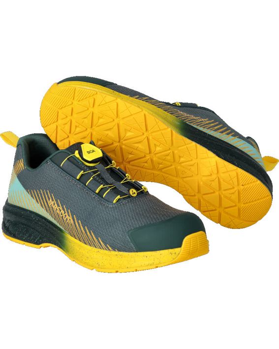 Scarpe antinfortunistiche FOOTWEAR CUSTOMIZED Verde foresta/giallo girasole