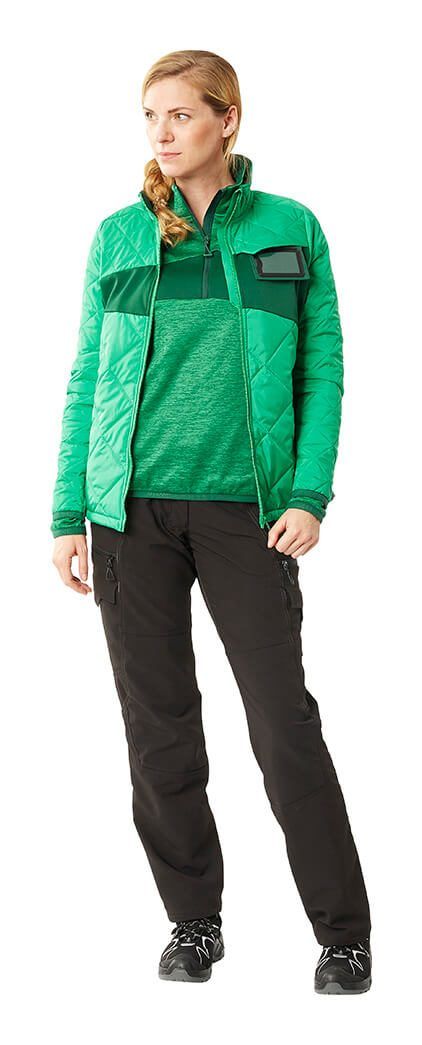 Maglione in pile con mezza cerniera ACCELERATE rosso/nero