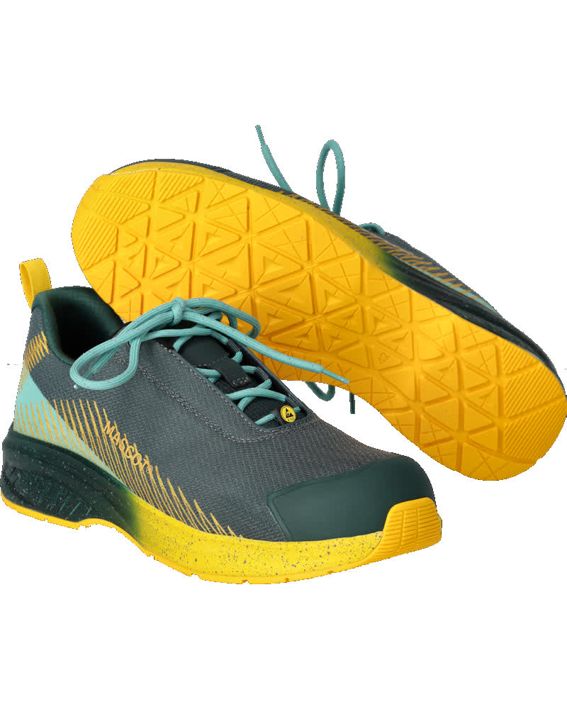 Scarpe antinfortunistiche FOOTWEAR CUSTOMIZED Verde foresta/giallo girasole