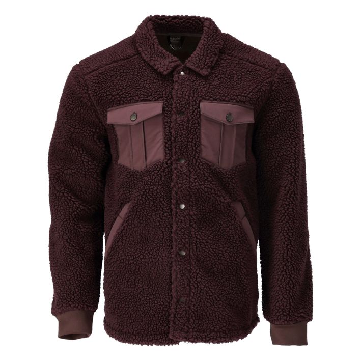 Camicia in pile CUSTOMIZED bordeaux