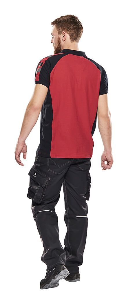 Polo UNIQUE rosso/nero