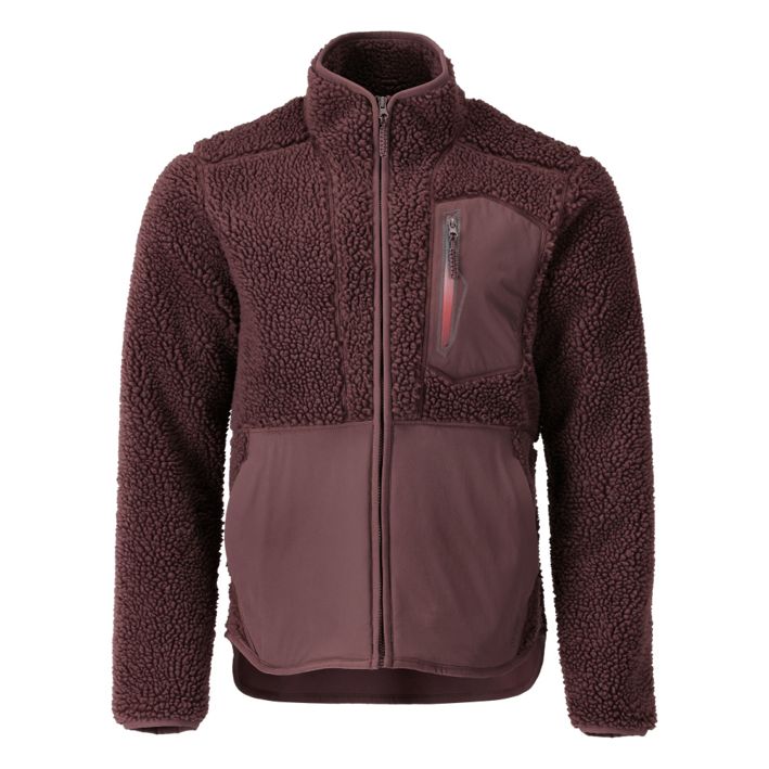 Giacca in pile con chiusura lampo CUSTOMIZED bordeaux