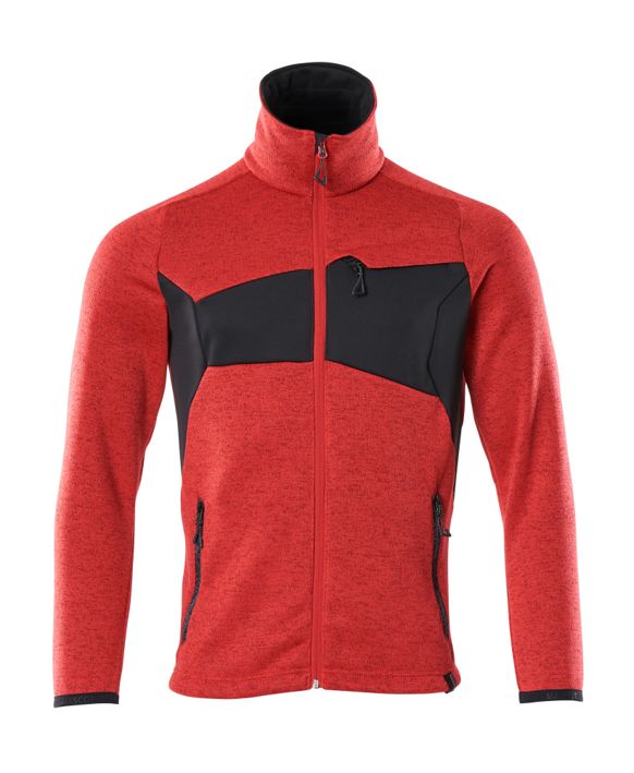Maglione con chiusura lampo ACCELERATE rosso/nero
