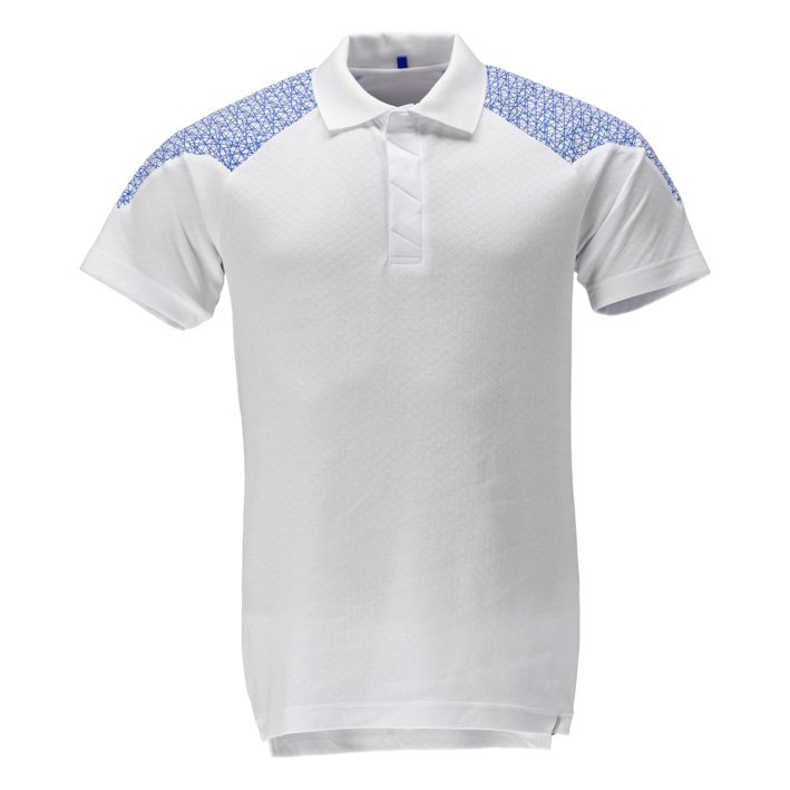 Polo FOOD & CARE bianco/azzurro