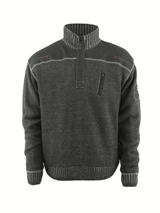 Maglione con mezza cerniera FRONTLINE antracite chiaro