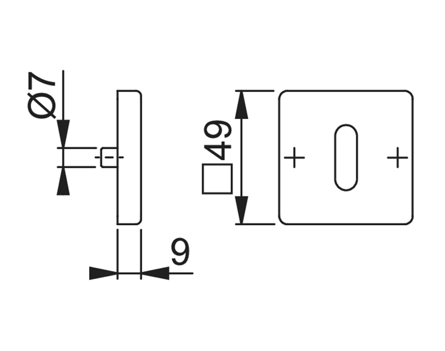 Guarnitura con rosetta e bocchetta serie Toulon 1737/843KV/843KVS 