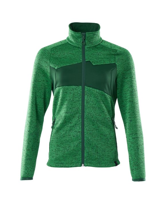 Maglione con chiusura lampo ACCELERATE verde prato/verde