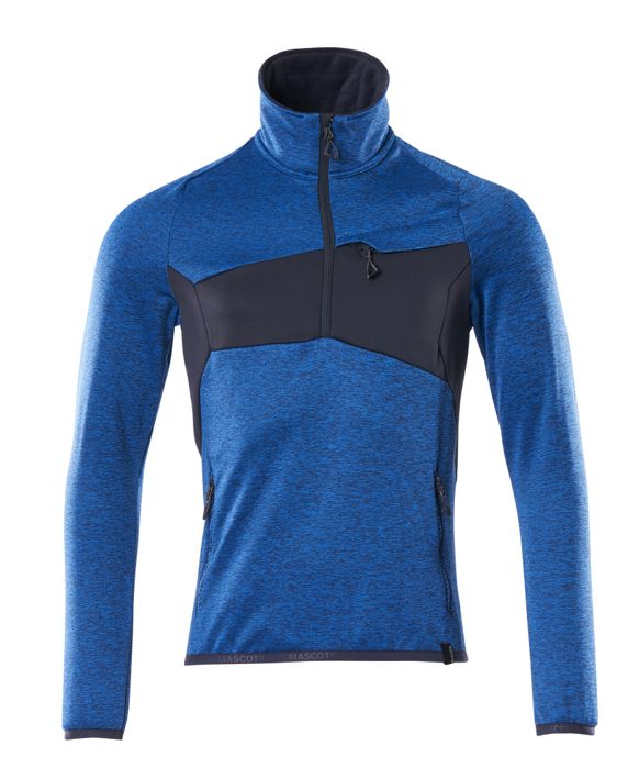 Maglione in pile con mezza cerniera ACCELERATE azzurro/blu navy scuro