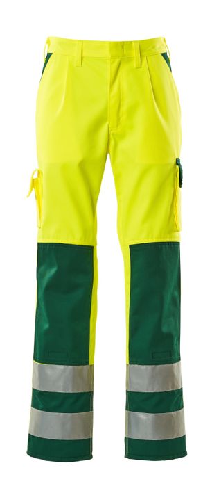 Pantaloni con tasche porta-ginocchiere SAFE COMPETE hi-vis giallo/verde
