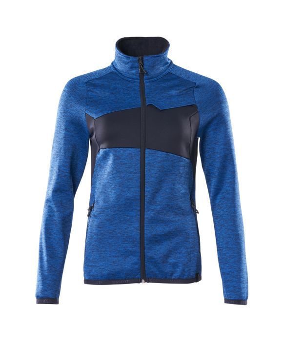 Maglione in pile con chiusura lampo ACCELERATE azzurro/blu navy scuro