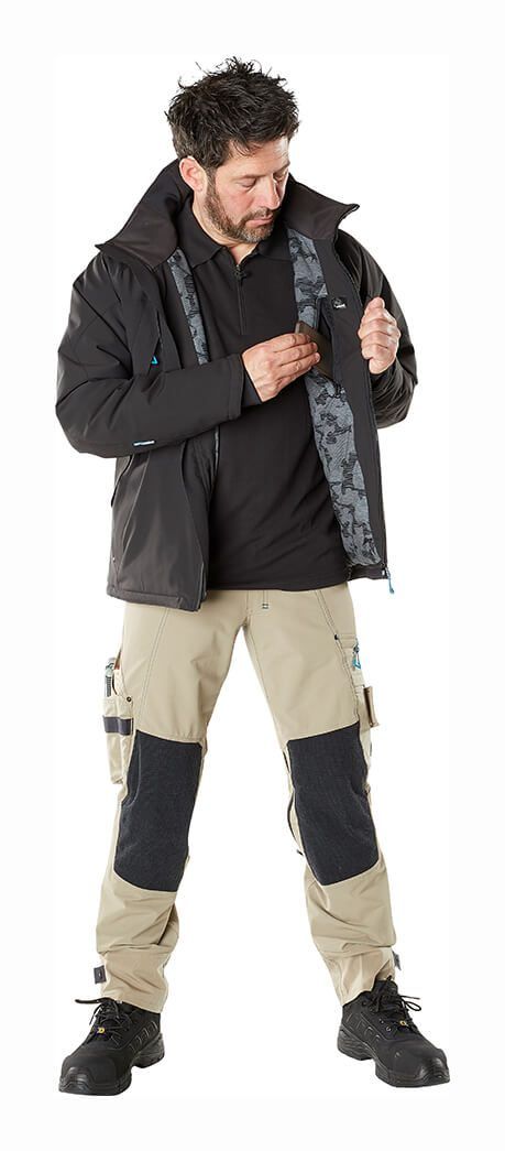 Pantaloni con tasche porta-ginocchiere ADVANCED bianco