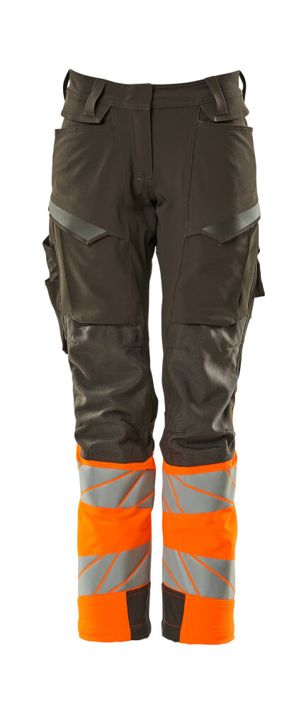 Pantaloni con tasche porta-ginocchiere ACCELERATE SAFE antracite scuro/hi-vis arancio