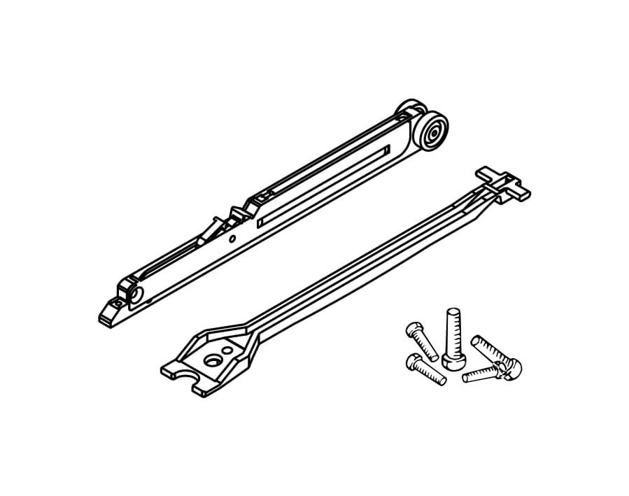 Set 2 pezzi ammortizzatori Hawa Porta 61 / 100 legno/vetro