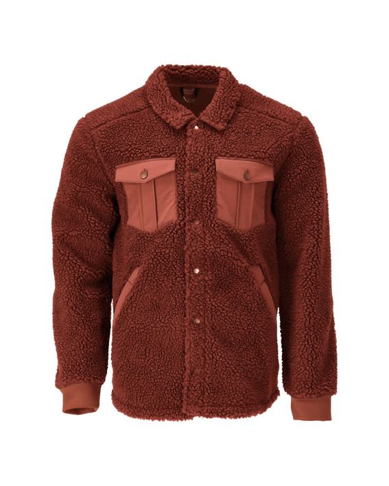 Camicia in pile CUSTOMIZED rosso autunno