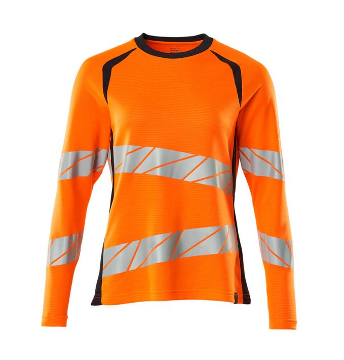 Maglietta, a maniche lunghe ACCELERATE SAFE hi-vis arancio/blu navy scuro