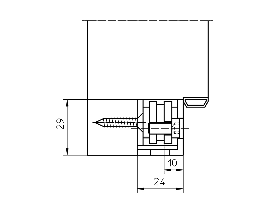 Piastra di copertura angolare VX 7560 KK