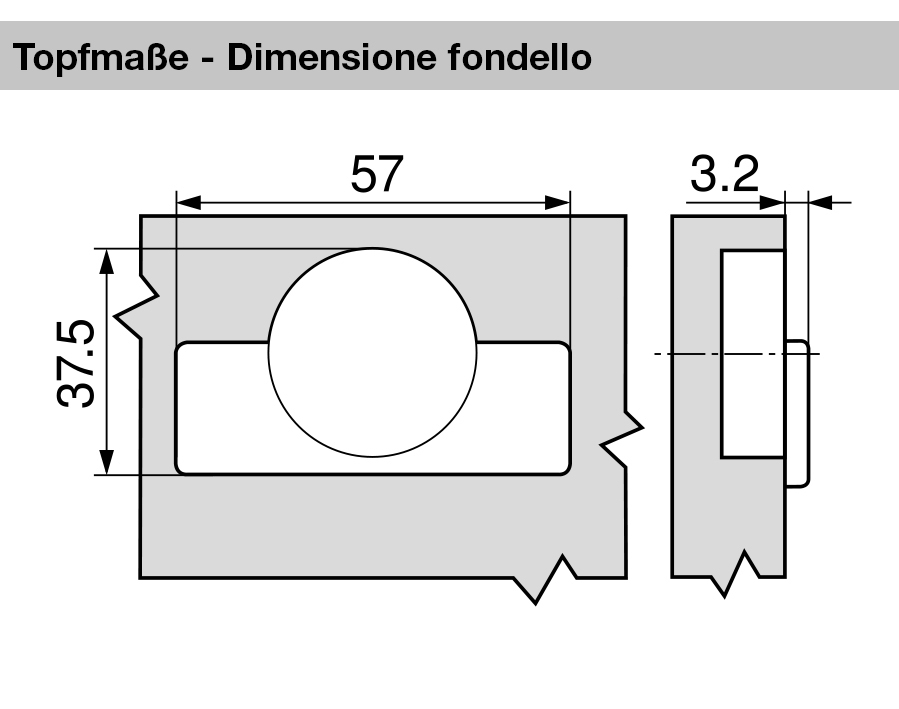 Cerniera per anta per frigoriferioMODUL