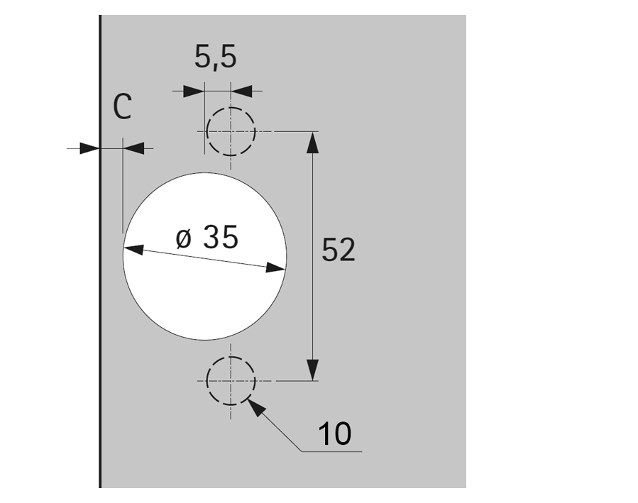 Cerniera da 110° Sensys 8645i