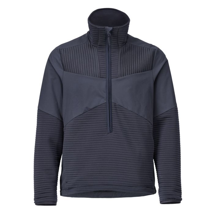 Maglione in pile con mezza cerniera e fodera CUSTOMIZED blu navy scuro