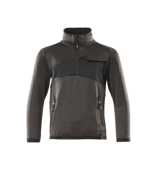 Maglione in pile da bambino ACCELERATE antracite scuro/nero