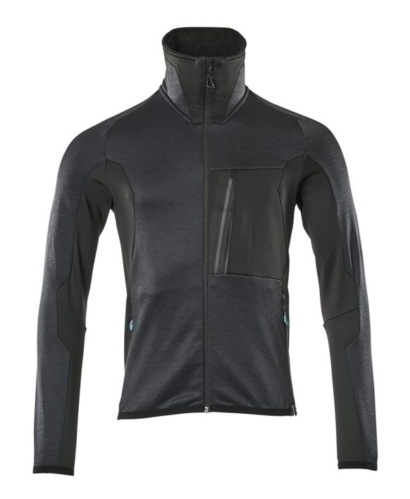 Maglione in pile con chiusura lampo ADVANCED blu navy scuro/nero