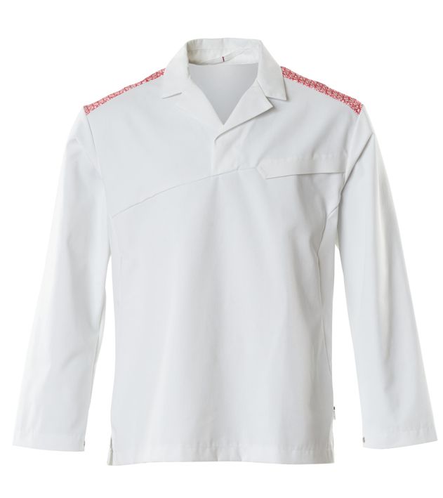 Casacca FOOD & CARE bianco/rosso