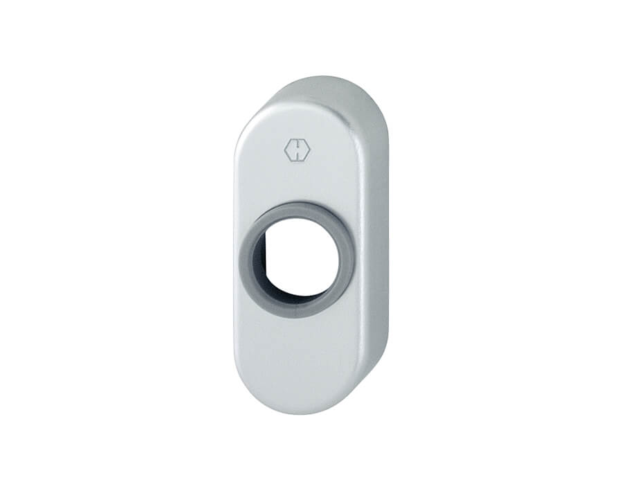 Coppia rosette in alluminio per porte a profilo 30P 