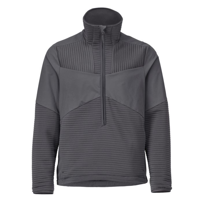 Maglione in pile con mezza cerniera e fodera CUSTOMIZED grigio pietra