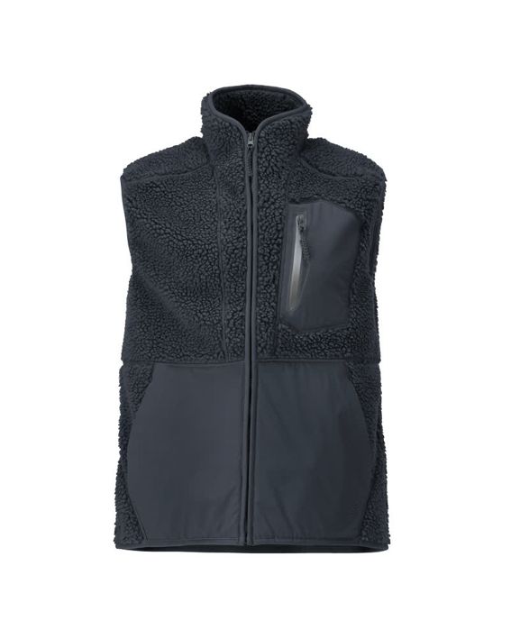 Gilet in pile con chiusura lampo CUSTOMIZED blu navy scuro