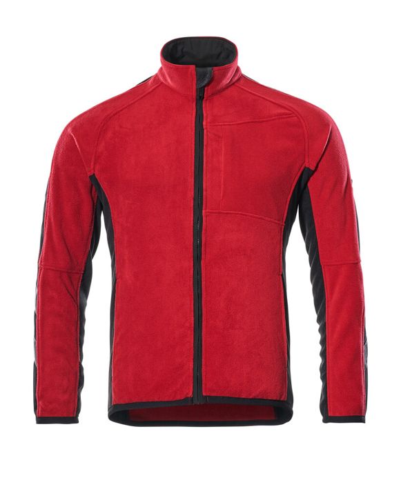Giacca in pile UNIQUE rosso/nero
