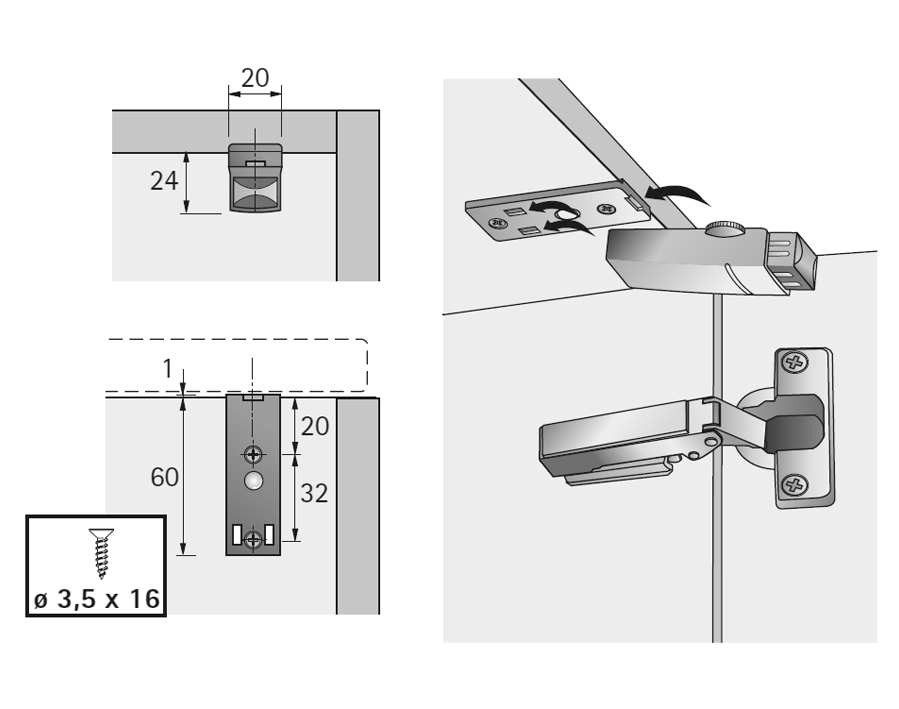 Ammortizzatore Silent System con fissaggio a viti