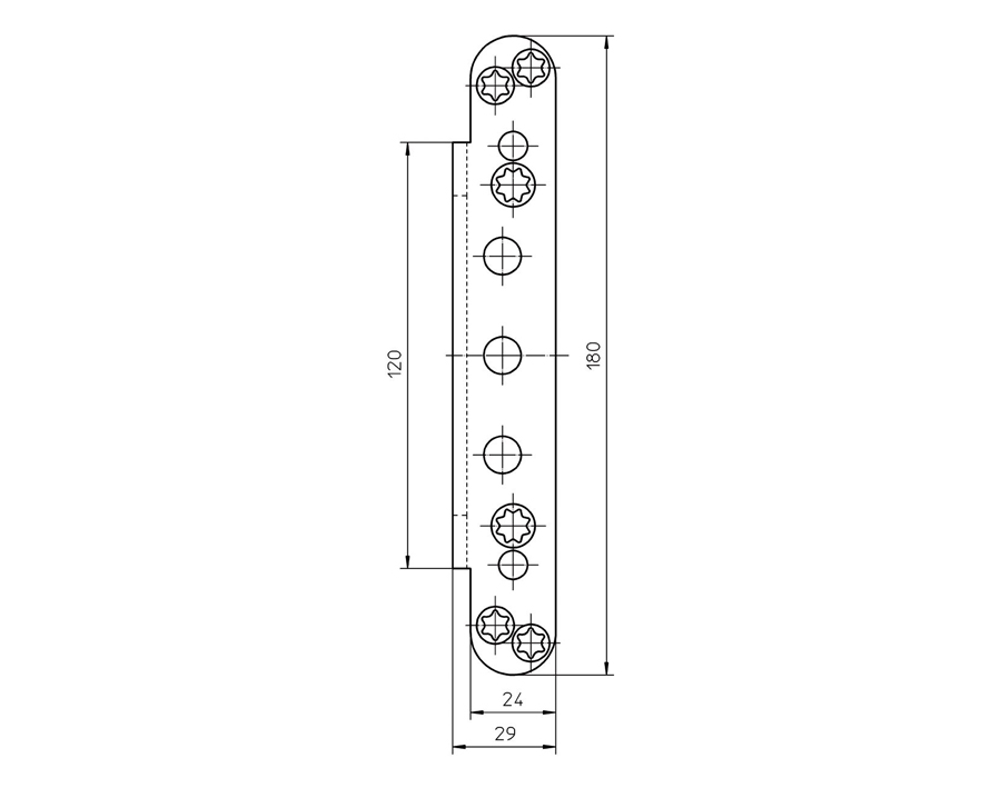Piastra di copertura angolare VX 7561 KK