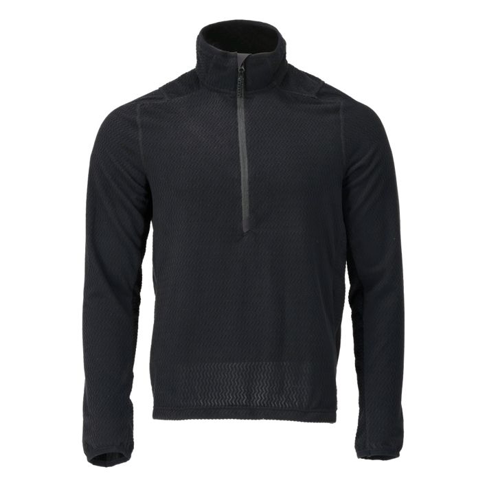 Maglione in micropile con mezza cerniera CUSTOMIZED nero