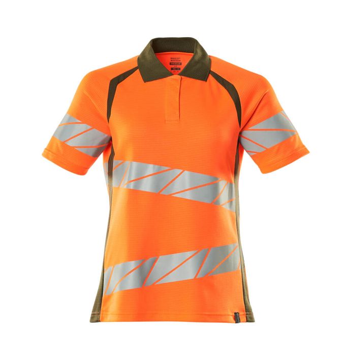 Polo ACCELERATE SAFE hi-vis arancio/verde muschio