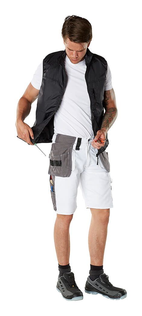Pantalone corto con tasche esterne HARDWEAR bianco