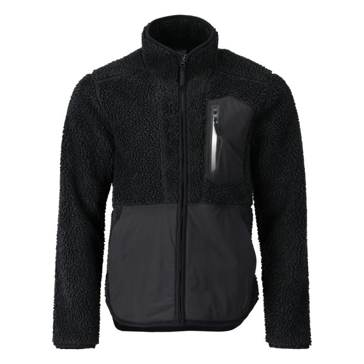 Giacca in pile con chiusura lampo CUSTOMIZED nero